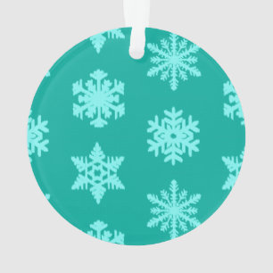 Snowflakes Ikat - Turquoise et aqua