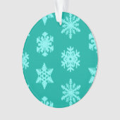 Snowflakes Ikat - Turquoise et aqua (devant)