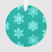 Snowflakes Ikat - Turquoise et aqua (devant)