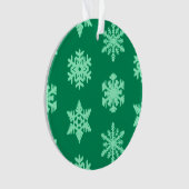 Snowflakes Ikat - Vert pin et menthe (devant)
