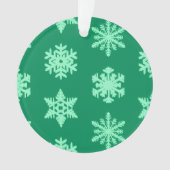 Snowflakes Ikat - Vert pin et menthe (devant)