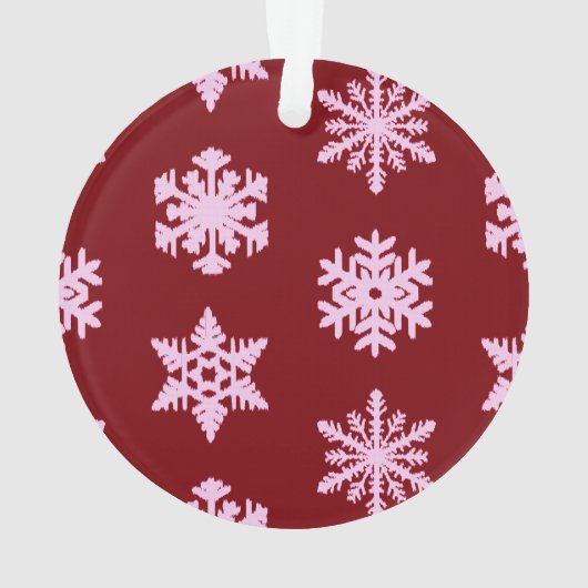 Snowflakes Ikat - Vin Bourgogne et rose (dos)