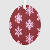 Snowflakes Ikat - Vin Bourgogne et rose (devant)