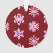Snowflakes Ikat - Vin Bourgogne et rose (devant)