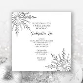 Snowflakes Invitation à la douche nuptiale hiver