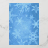 Snowflakes Invitation Fête de Vacances (Verso)