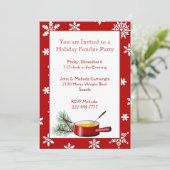 Snowflakes Invitation Fête Fondue (Debout devant)