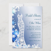 Snowflakes Invitation nuptiale douche 2 (Devant)