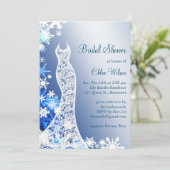 Snowflakes Invitation nuptiale douche 2 (Debout devant)