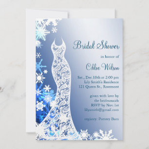 Snowflakes Invitation nuptiale douche 2