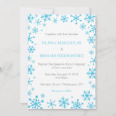 Snowflakes Invitations de mariage hivernal (Devant)