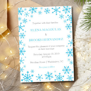 Snowflakes Invitations de mariage hivernal