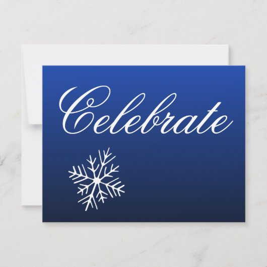 Snowflakes Invitations de vacances (Devant)