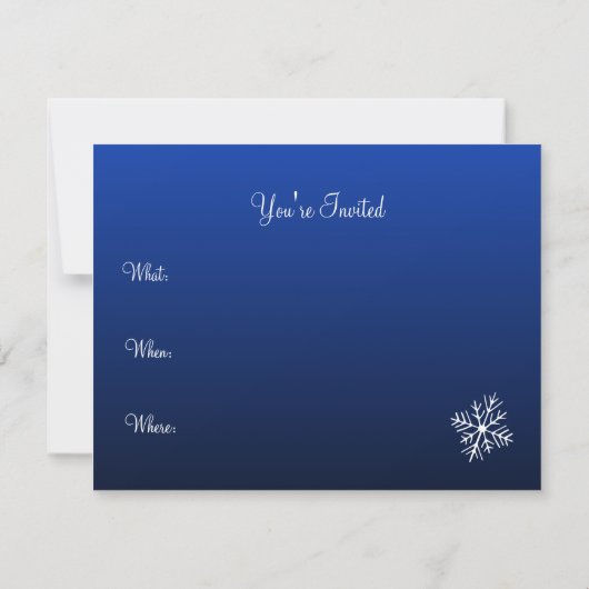 Snowflakes Invitations de vacances (Dos)