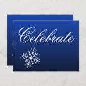 Snowflakes Invitations de vacances (Devant / Derrière)