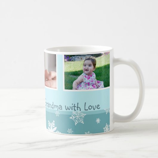 Snowflakes Joyeux Noël Grand-mère Mug (Droite)