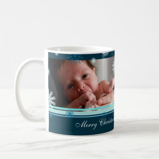 Snowflakes Joyeux Noël Grand-mère Mug (Gauche)