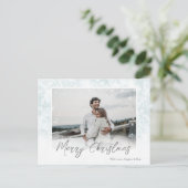 Snowflakes Joyeux Noël Une photo carte postale (Debout devant)