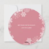 Snowflakes Joyeux Script | Carte photo de vacances (Dos)