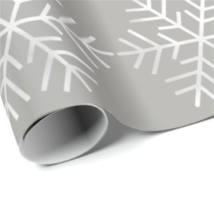 Snowflakes kerst feestdag grijze grijze grot cadeaupapier