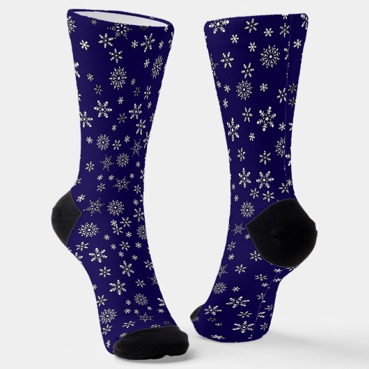 Snowflakes kerst sokken (Gebogen)