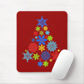 Snowflakes kerstboom Mousepad Muismat (Met muis)