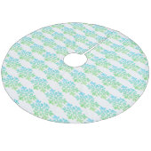 Snowflakes kerstboomrok fleece kerstboom rok (Gekanteld)