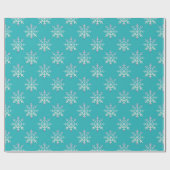 Snowflakes kerstfeestdagen cadeaupapier (Vlak)