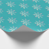 Snowflakes kerstfeestdagen cadeaupapier (Hoek)