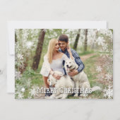 Snowflakes kerstfoto feestdagenkaart (Voorkant)