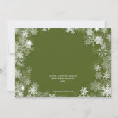 Snowflakes kerstfoto feestdagenkaart (Achterkant)