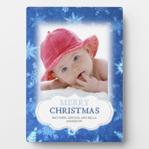 Snowflakes kerstfoto Plaque Fotoplaat
