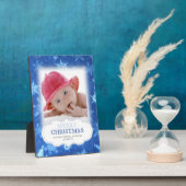 Snowflakes kerstfoto Plaque Fotoplaat (Zijkant)