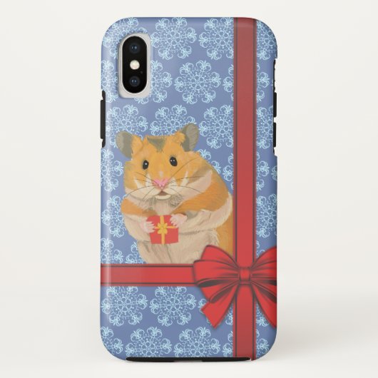 Snowflakes kersthamster Case-Mate iPhone case (Achterkant)