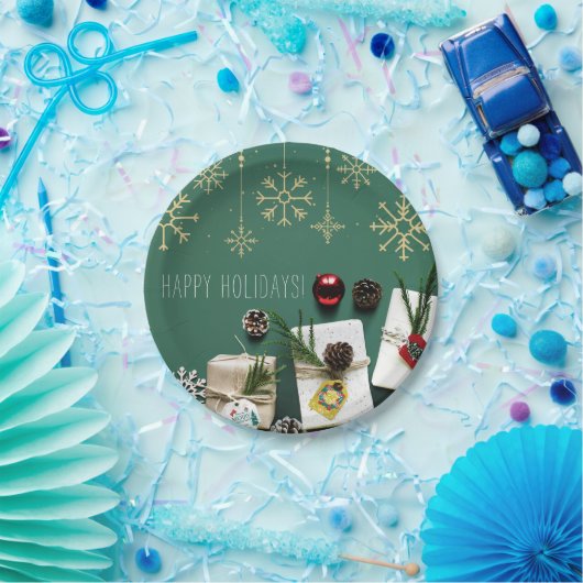 Snowflakes, kerstmis papieren bordje (Feest)