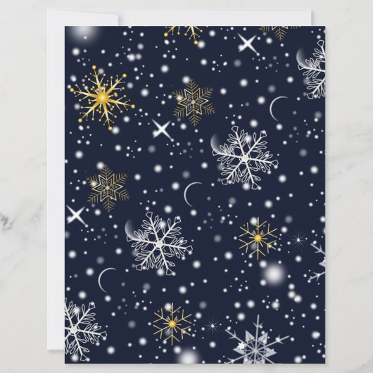 Snowflakes kerstpapier (Achterkant)