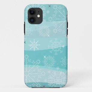 Snowflakes kersttelefoontas iPhone 11 hoesje