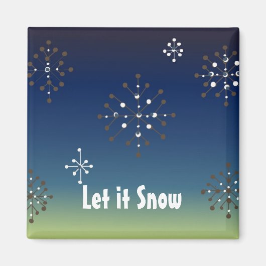 Snowflakes - Laat het sneeuwen Magneet (Voorkant)