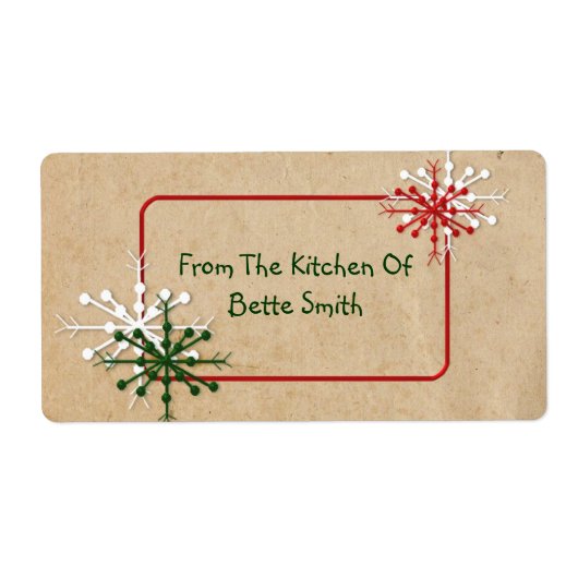 Snowflakes Label (Voorkant)