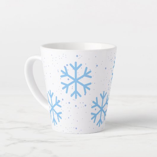 Snowflakes Latte Mug (Angle gauche)