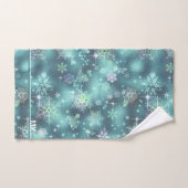 Snowflakes le plus beau Motif ID Turquoise846 (Serviette à main)