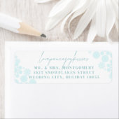 Snowflakes Love Peace Joy Kisses Weddenschap Etiket (Insitu)