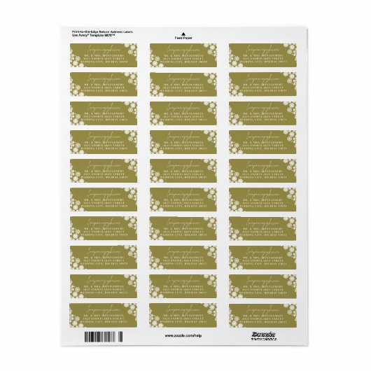 Snowflakes Love Peace Joy Kisses Weddenschap Etiket (Full Sheet)