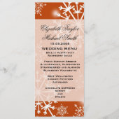 Snowflakes Menu de vacances hiver (Devant)