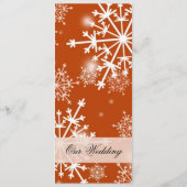 Snowflakes Menu de vacances hiver (Dos)