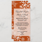 Snowflakes Menu de vacances hiver (Devant / Derrière)