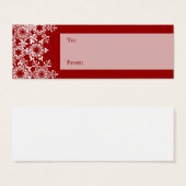 Snowflakes met kerstcadeaus Label Mini Visitekaartjes (Voorkant /achterkant)