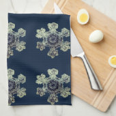 Snowflakes Midnight Blue Serviettes de cuisine (Quart Plié)