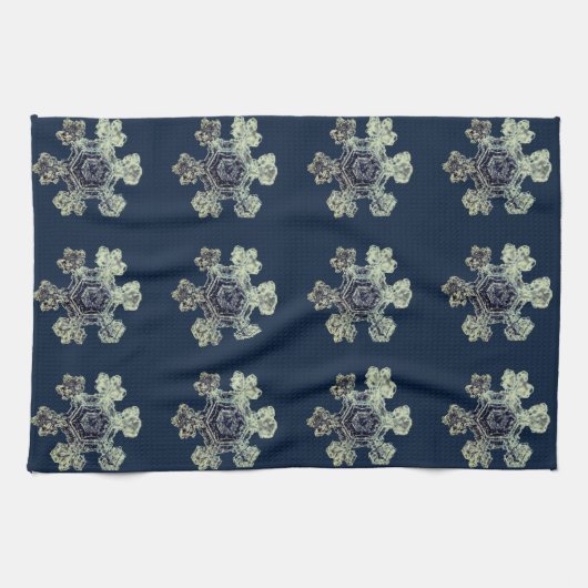 Snowflakes Midnight Blue Serviettes de cuisine (Horizontal)