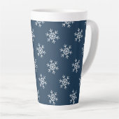 Snowflakes motif Festive latte mug (Angle droit)